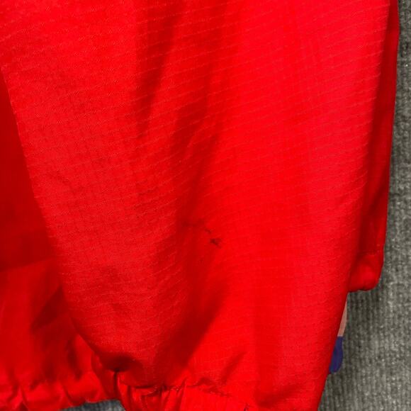 Vintage 90's Patagonia Red Windbreaker Anorak Half Button Snap Size Small - Picture 8 of 11